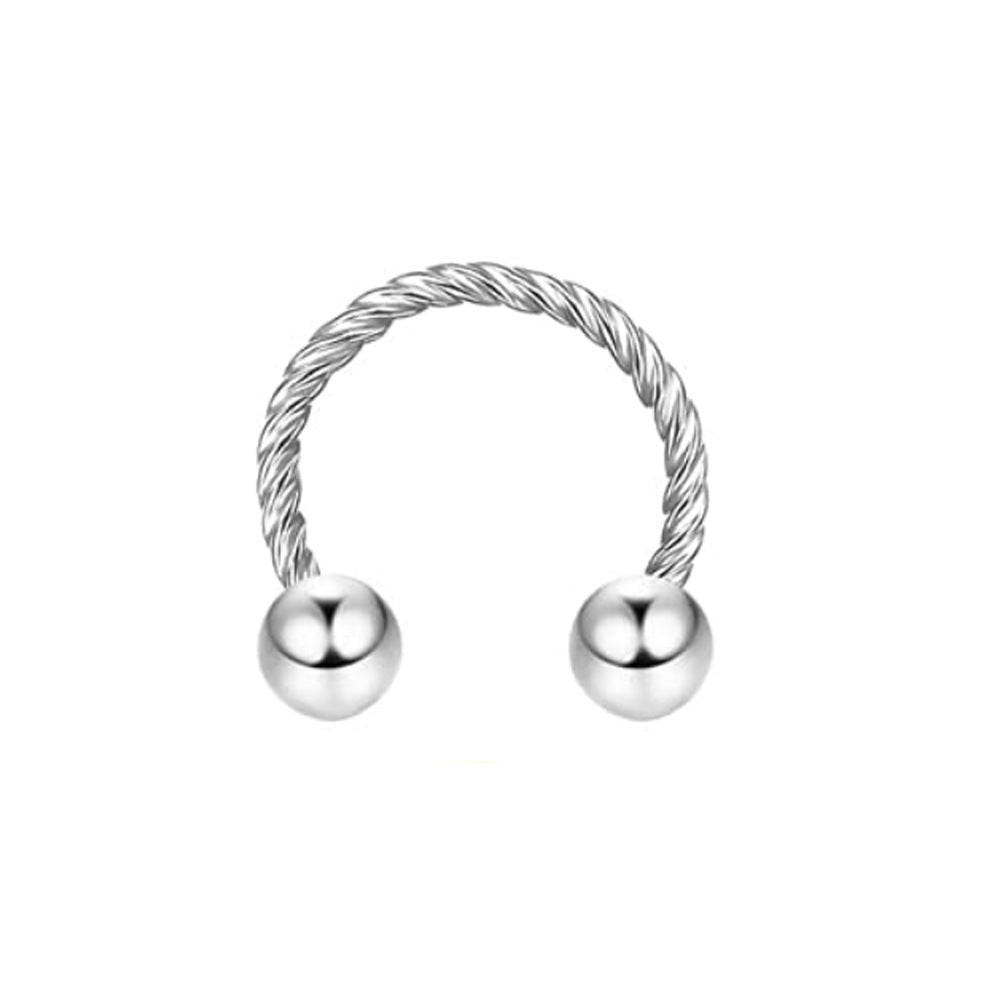 Stainless Steel Nose Ring Twist Horseshoe Rod Nasal Splint Simple Human Body Piercing Accessories