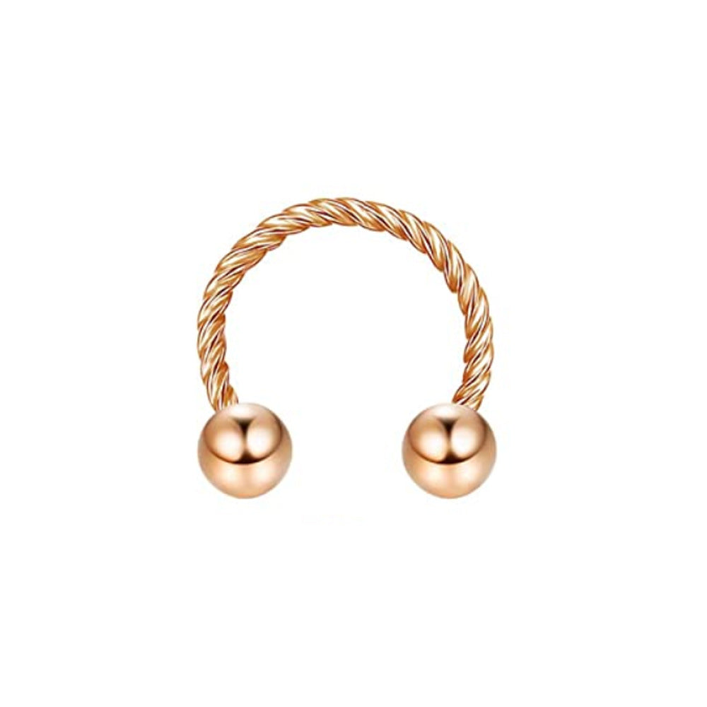 Stainless Steel Nose Ring Twist Horseshoe Rod Nasal Splint Simple Human Body Piercing Accessories