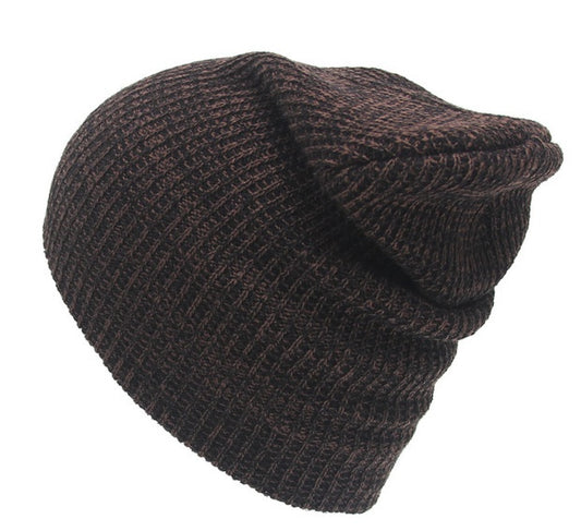 Autumn And Winter Mixed Color Striped Head Caps Warm Knitted Hat Earmuffs Wool