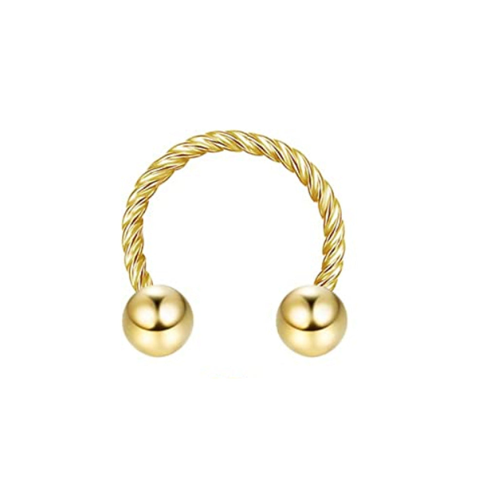 Stainless Steel Nose Ring Twist Horseshoe Rod Nasal Splint Simple Human Body Piercing Accessories