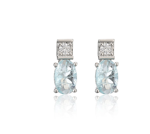 Square Long Earrings Women Natural Zirconium Earrings Earrings